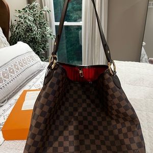 100% Authentic Louis Vuitton Damier Ebene Delightful MM